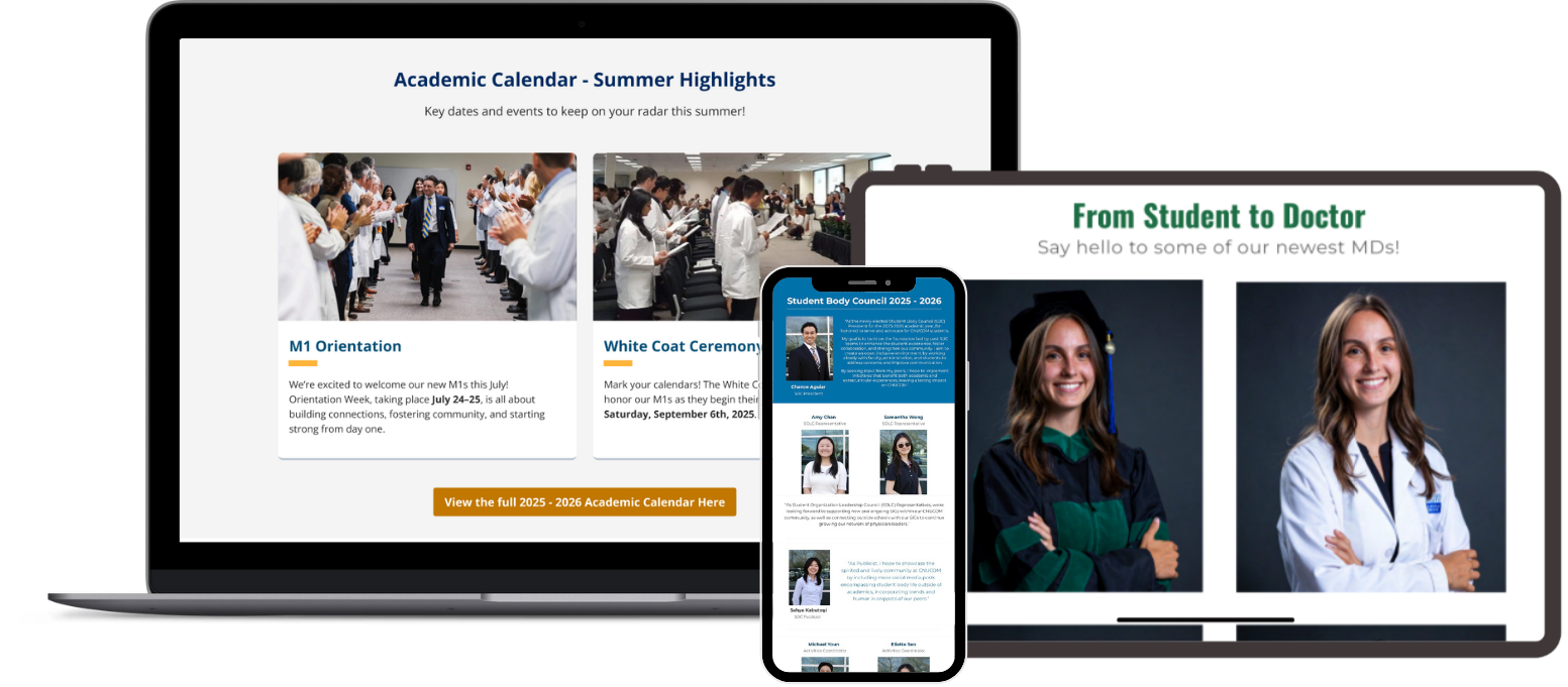 Newsletter on different devices
